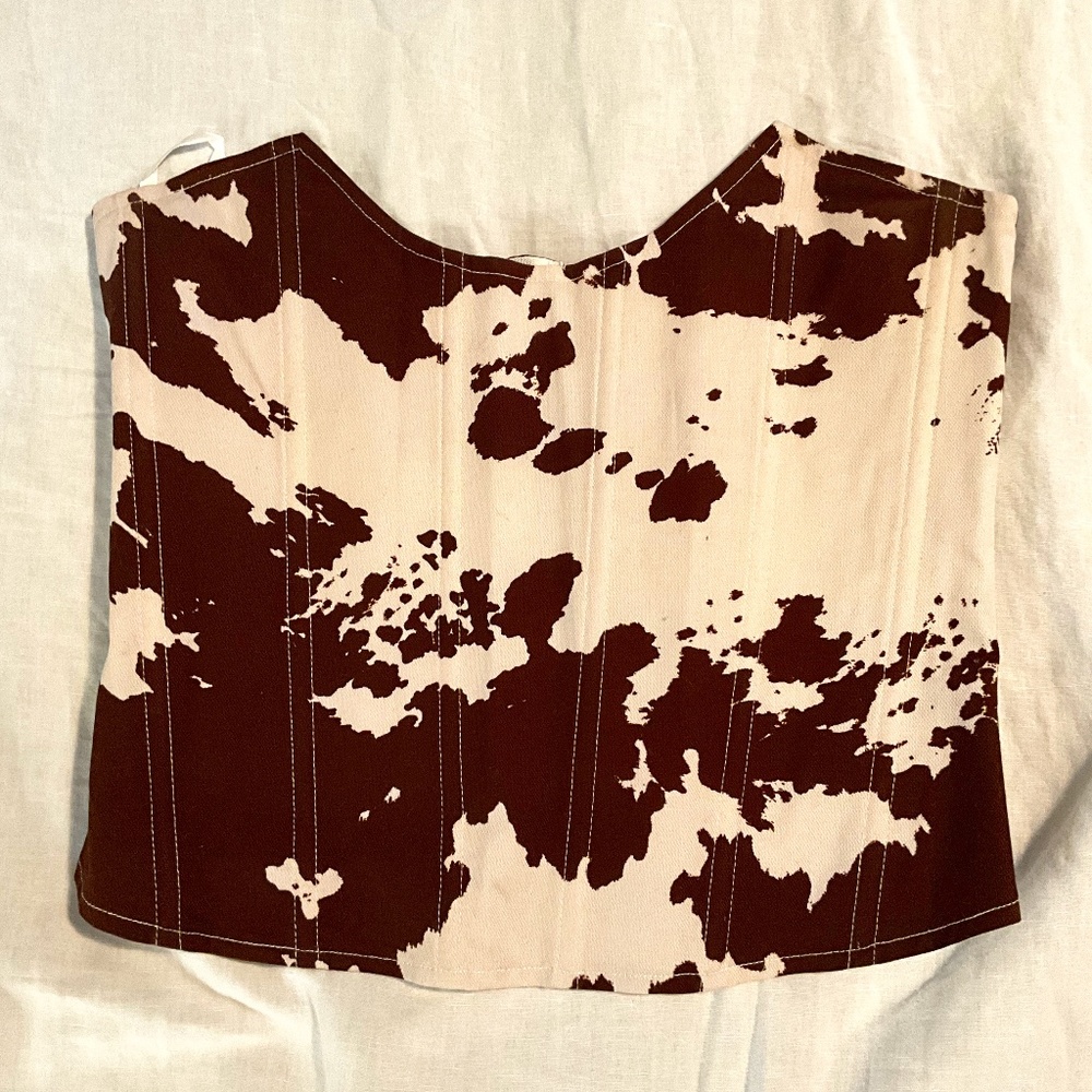 MIAOU Cow Print Corset - SMALL